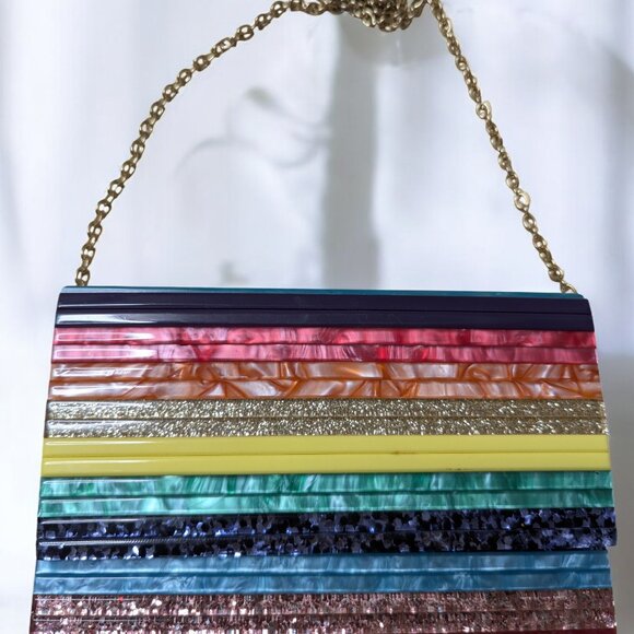 Kurt Geiger Rainbow London Party Envelope Clutch - Picture 5 of 5